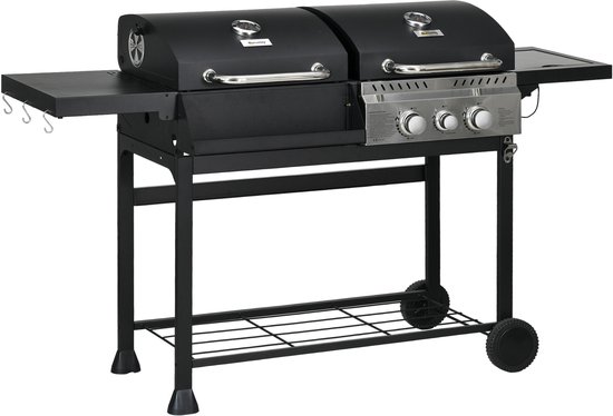 Houtskoolgrills XXL, Barbecue Grill Trolley, Houtskoolgrill met Deksel, Houtskool-Grillwagen-Hoogte Verstelbaar-BBQ Grill met Thermometer-BBQ Rookoven-BBQ Barbecue voor Camping-Grijs — afbeelding 3