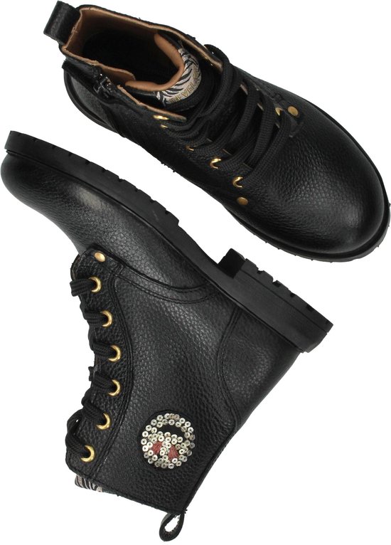 Develab Veterboots - Meisjes - Zwart - Maat:27