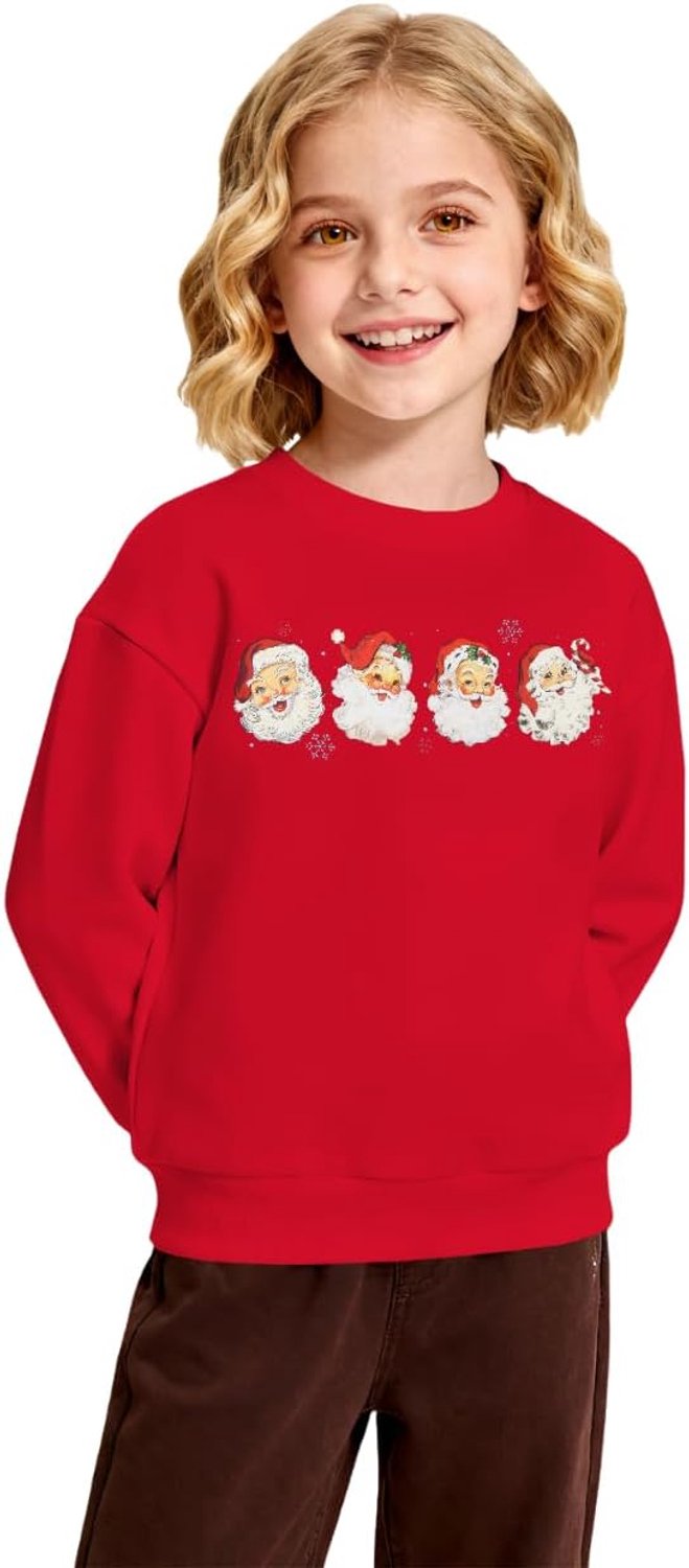 Kersttrui voor kinderen met kerstmanprint