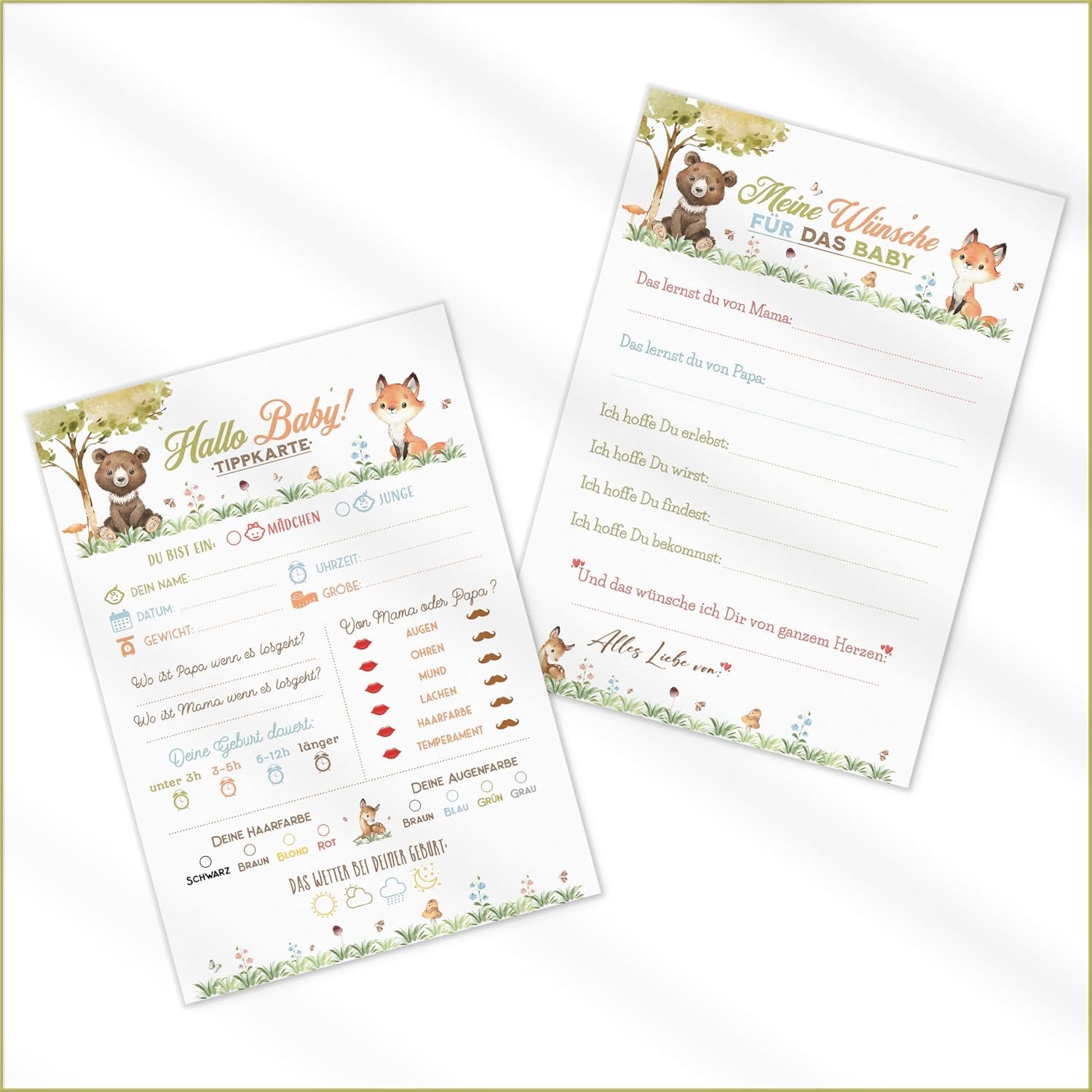 Bosdieren, 20 stuks, A6