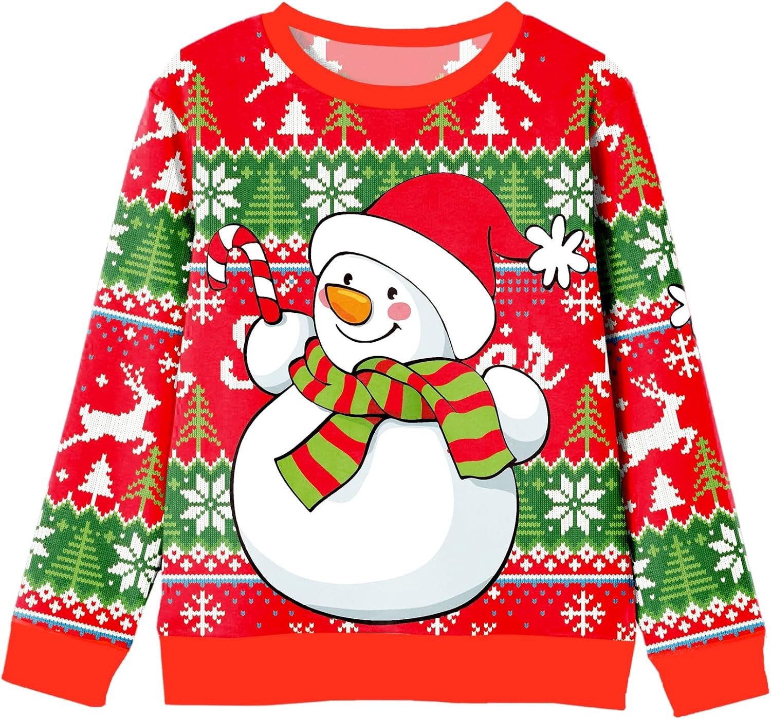 Kersttrui met lange mouwen 116-164
