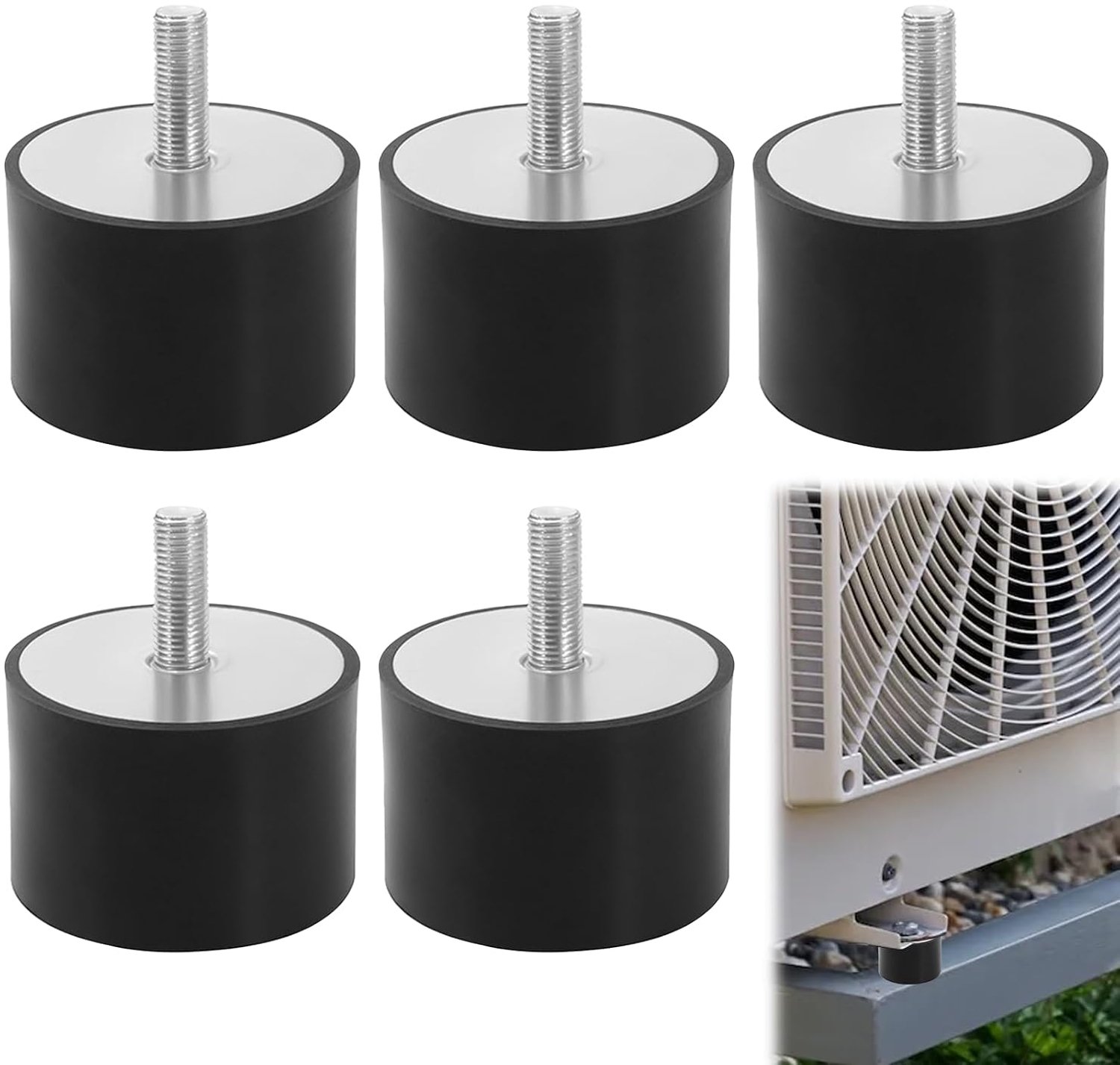 Trillingsdempers M6 - 4 stuks - rubber - vermindert trillingen - Homevero