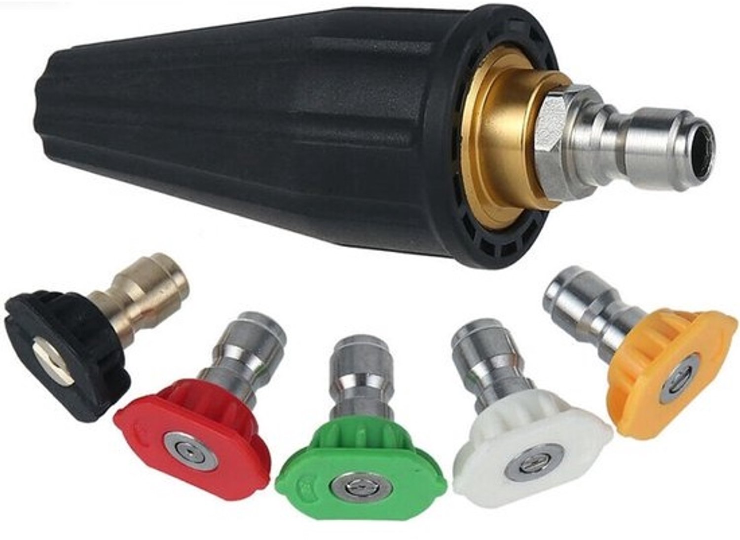Hogedrukreiniger Turbo Spuitmond met 1/4" Snelsluiting - Vuilfrees Rotatiemondstuk 3600 PSI