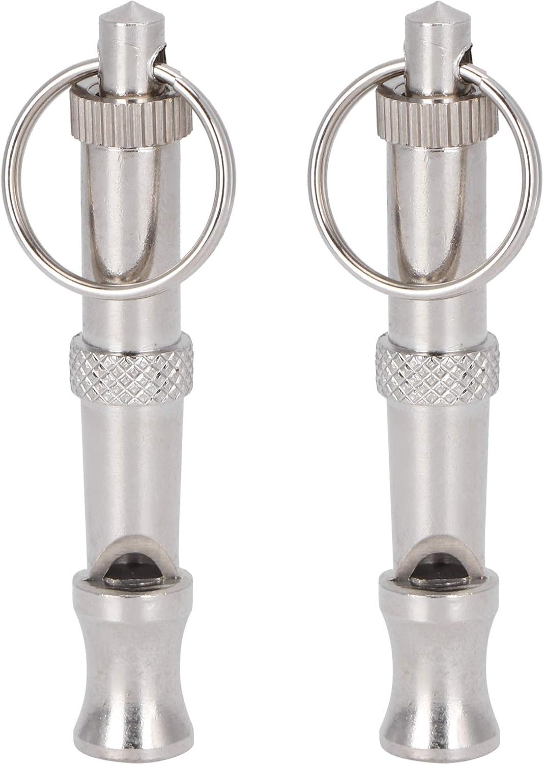 Hondenfluitjes 2 stuks - ultrasoon roestvrij staal - verstelbare frequentie - ideaal voor hondentraining - ShopVlot