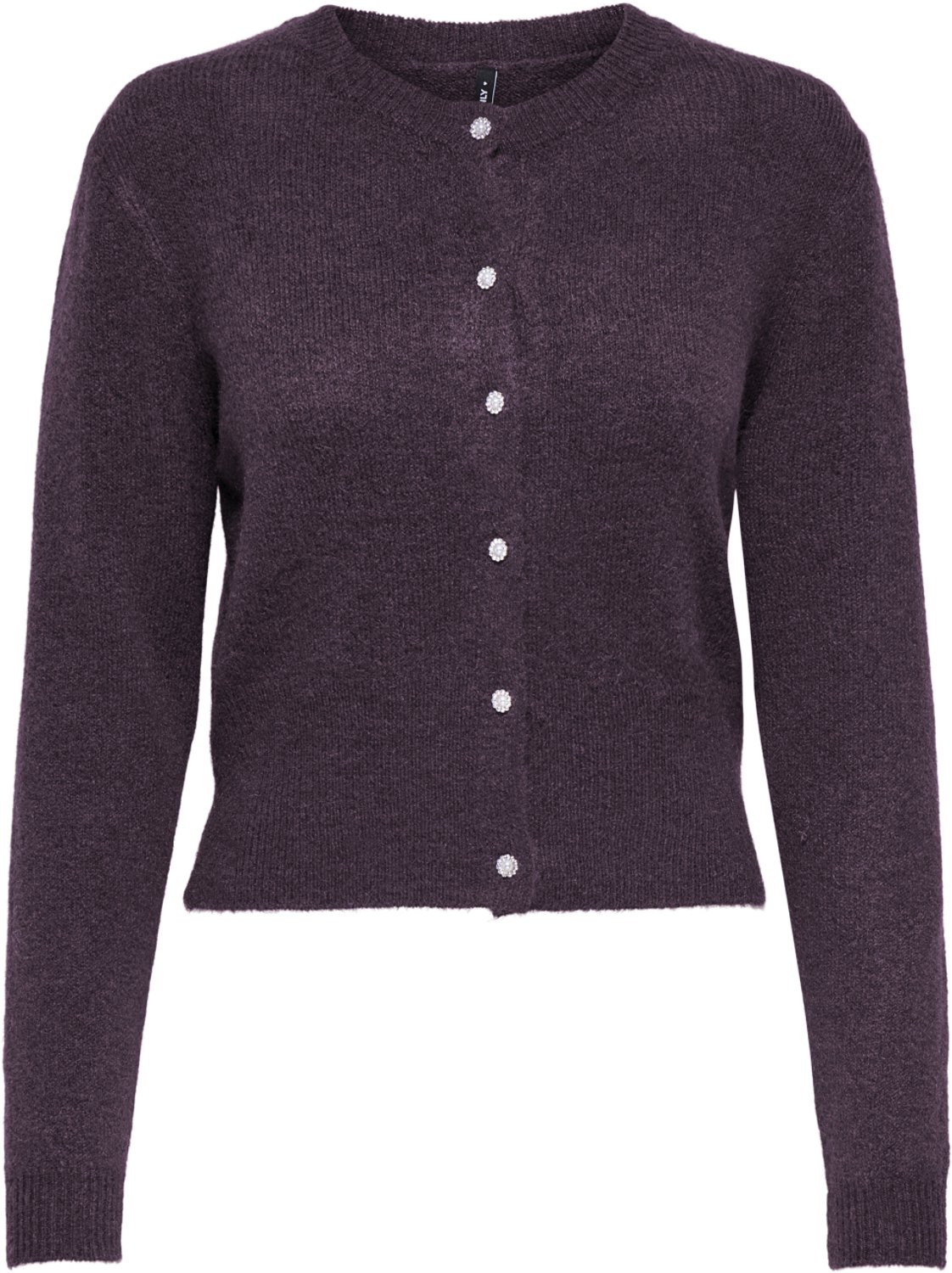 Only Havanna Gebreid Vest Dames Lange mouw Plum Perfect Paars
