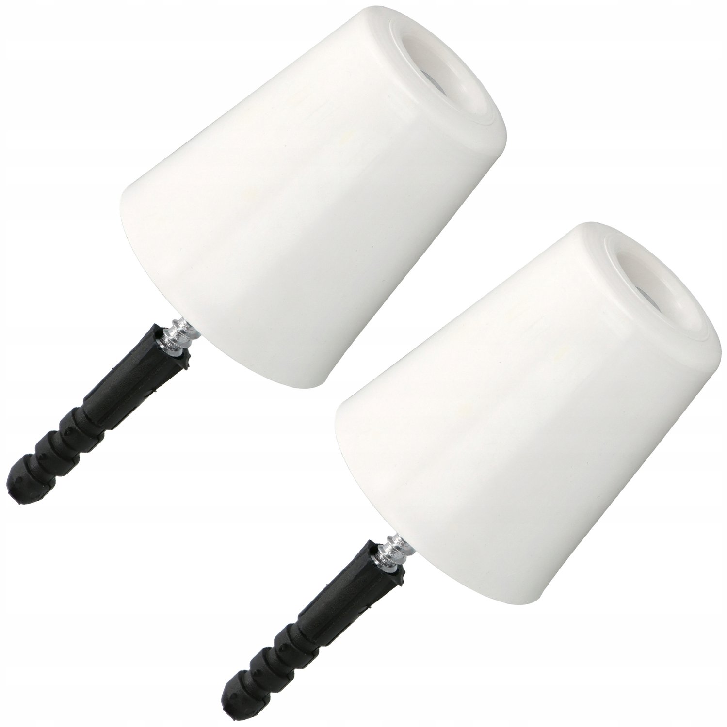 2x Witte Deurstopper Rubber 82mm - Bescherming voor Muren & Deuren