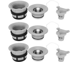 Opblaasboot Ventiel Set - 3 Stuks PVC Vervangingen - Duurzaam en Corrosiebestendig - Ideaal voor Boot en Kajak - ShopVlot