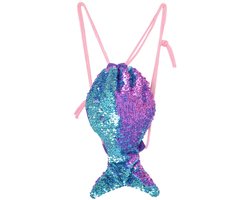 YAAVAAW Speels magische zeemeermin rugzak met pailletten, omkeerbare glitter, schattige gymtas, sport en dans, fonkelende danstas voor meisjes, tiener
