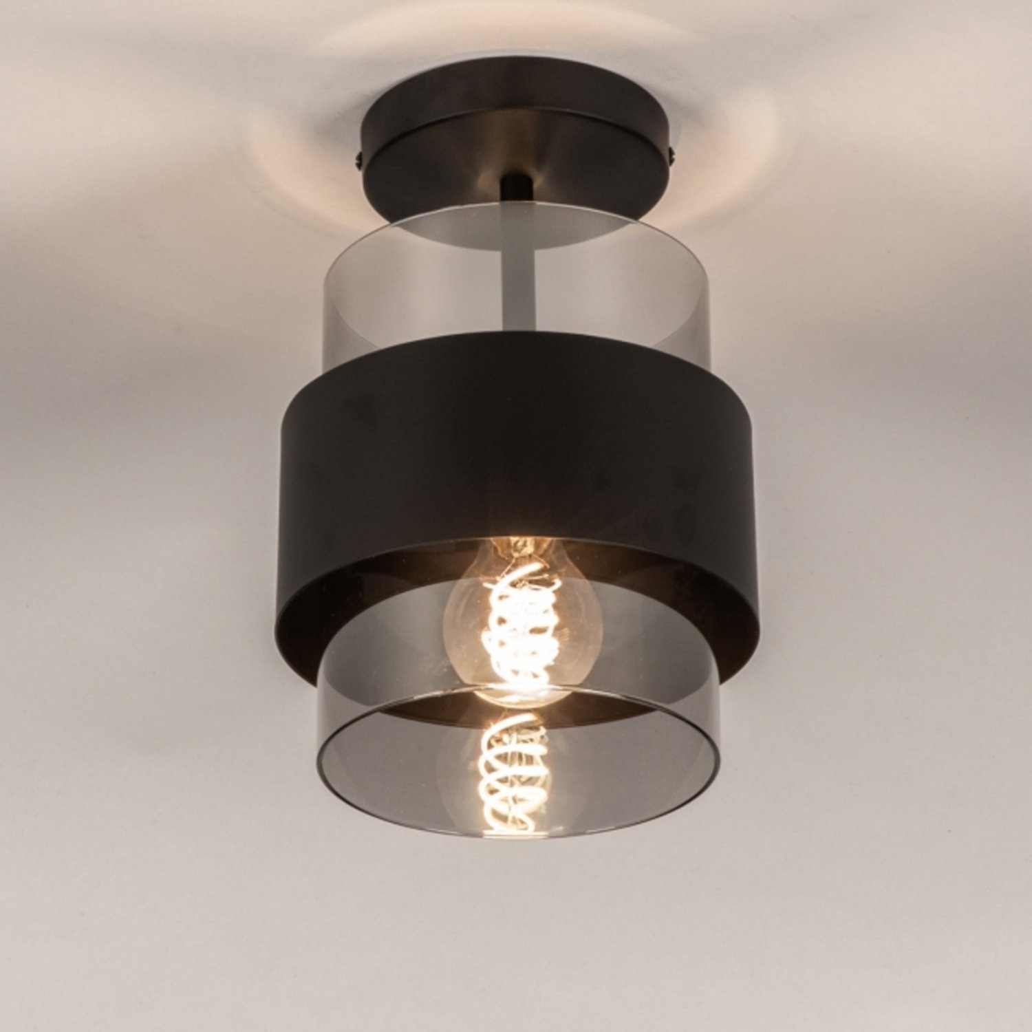 Lumidora Plafondlamp 75840 - Plafonniere - EIXAMPLE - E27 - Zwart - Metaal - ⌀ 18 cm