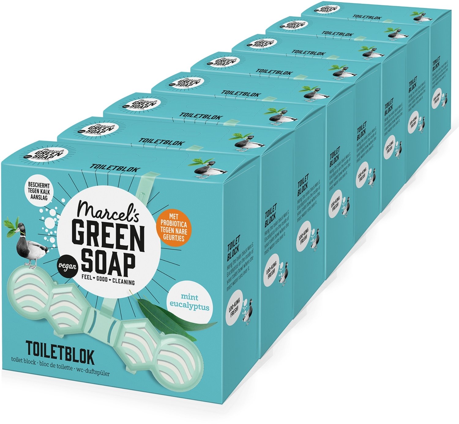 Marcel's Green Soap Toiletblok - Munt & Eucalyptus - 8 x 35 gram