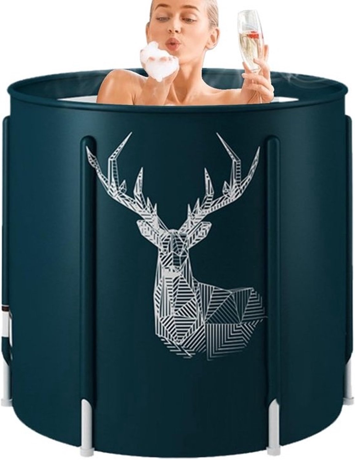 Opvouwbare Badkuip - Draagbare Douche Ton - Ontspanning Thuis - Lichtgewicht Draagbaar - 70x65 cm