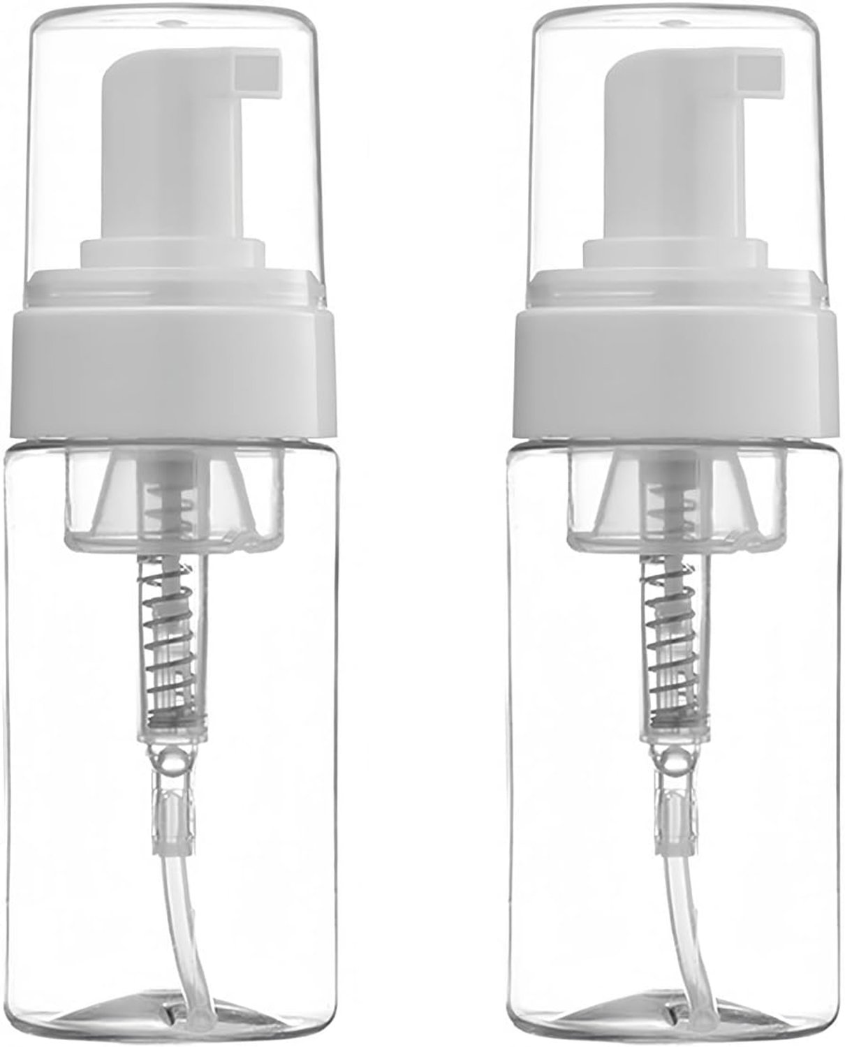 Foam flessen 100ml - transparant plastic - 2 stuks - ideaal voor reisgebruik - ShopVlot