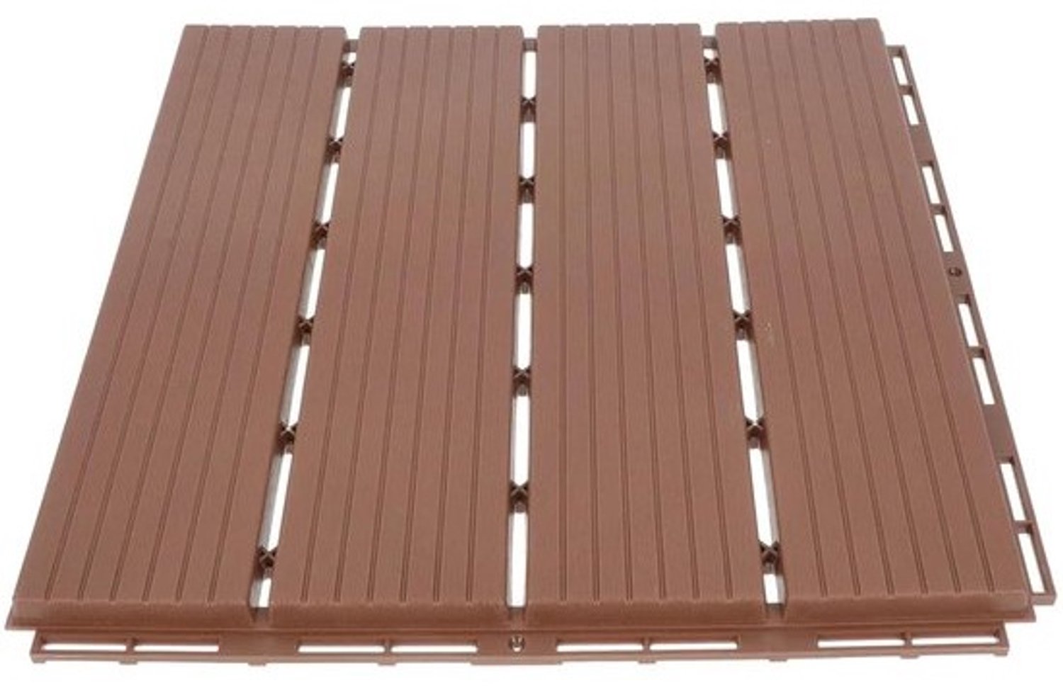 Terrastegels Hout Kunststof - Balkontegels Buiten - Buiten Leven - Waterproof Drainage - 1 m² - Houtkleur