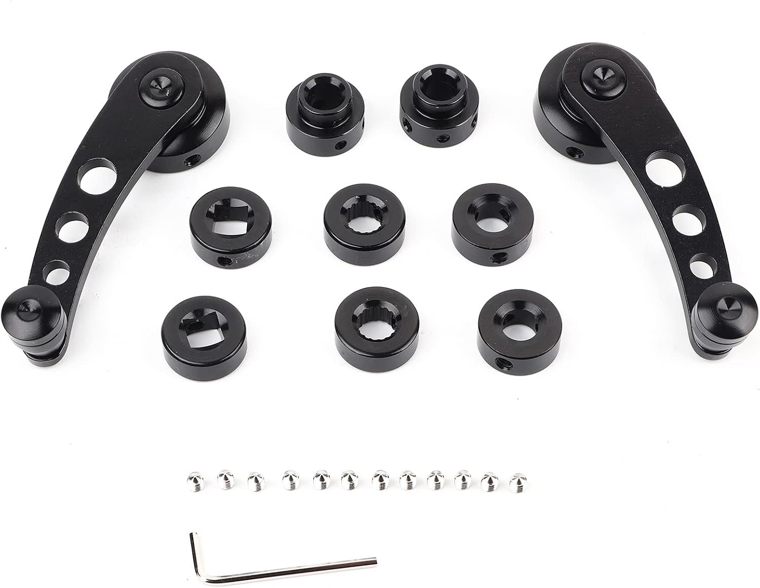 Raamhandgreep set - universele legering - blauw, zilver, zwart - verbeterde uitstraling voor klassieke auto's - ShopVlot