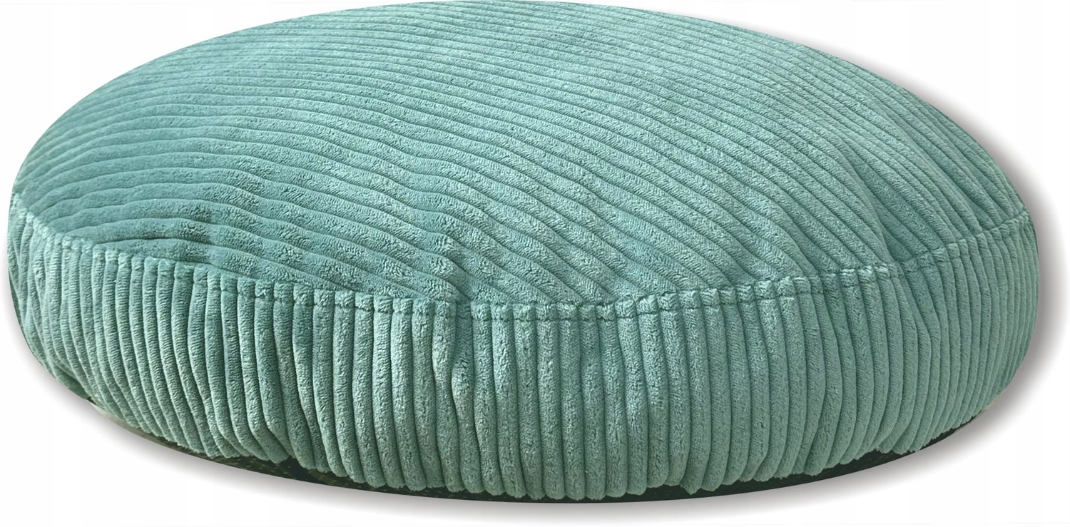 Moderne Ronde Poef Zeegroen Fluweel 70x70 cm - Comfort & Stijl