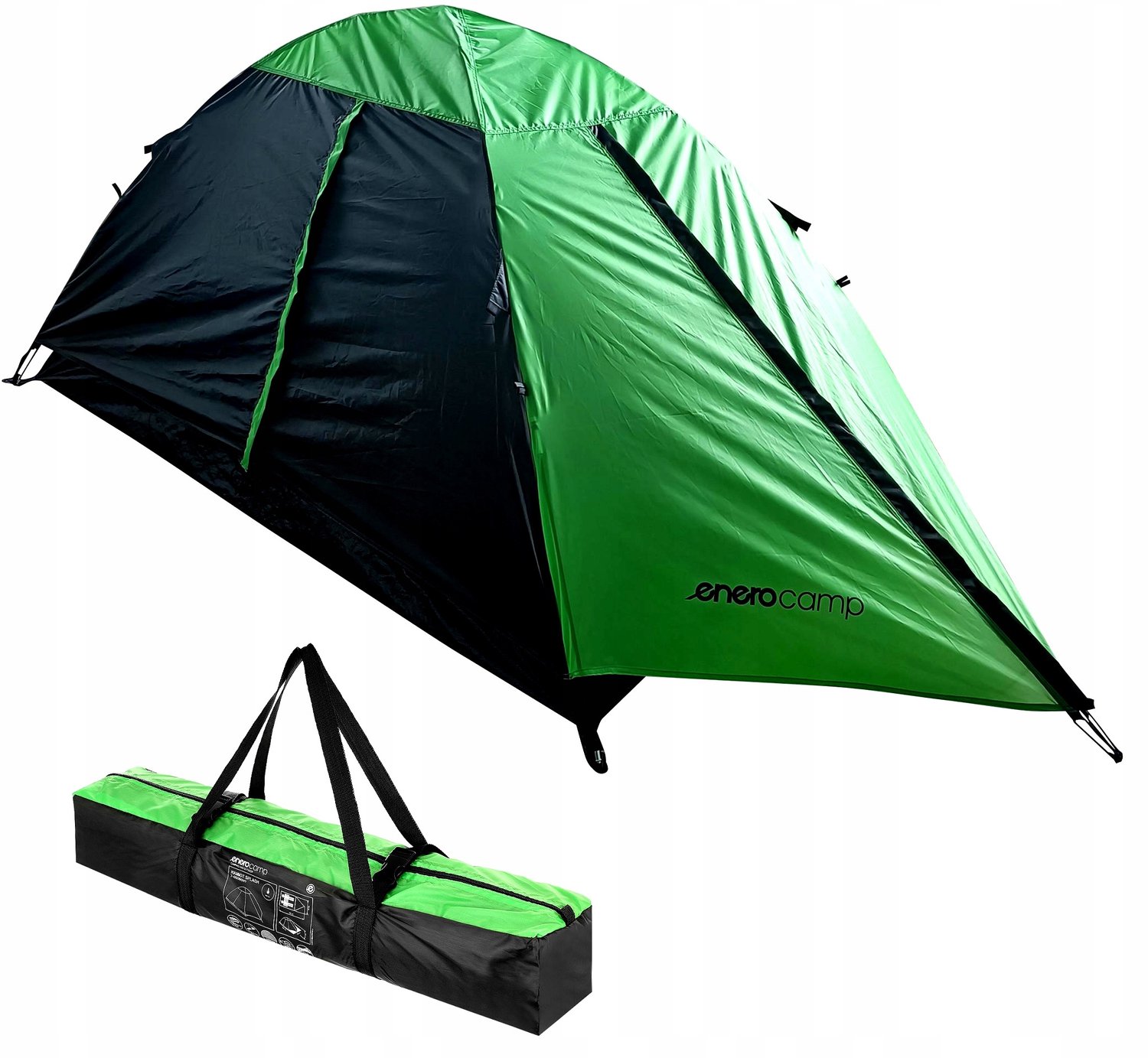 Royokamp Splash 2-persoons tent met flysheet - Groen
