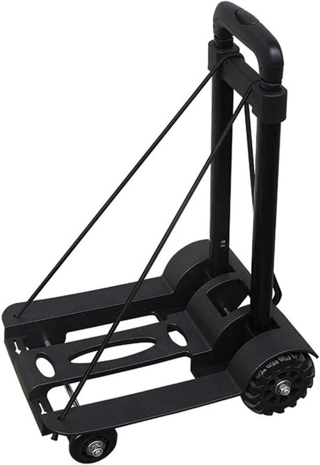 Opvouwbare Steekwagen - Draagbare Trolleykar - Bagage Vervoeren - Robuuste Constructie - 33 x 25 x 96 cm - Zwart