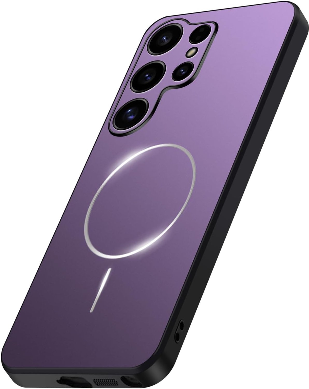 Hoes voor Samsung Galaxy S26 Ultra, compatibel met Mag-Safe, dun, met grip, TPU bumper, robuuste matte PC harde schil, bescherming voor camera, stootvast