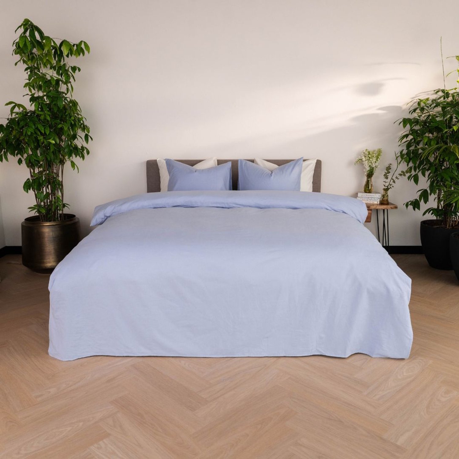 kayori Kiyu Dekbedovertrek Flanel - 260x200-220 + 2 slopen - Extra Zacht & Heerlijk Warm - Lits-jumeaux - Cloud Blue