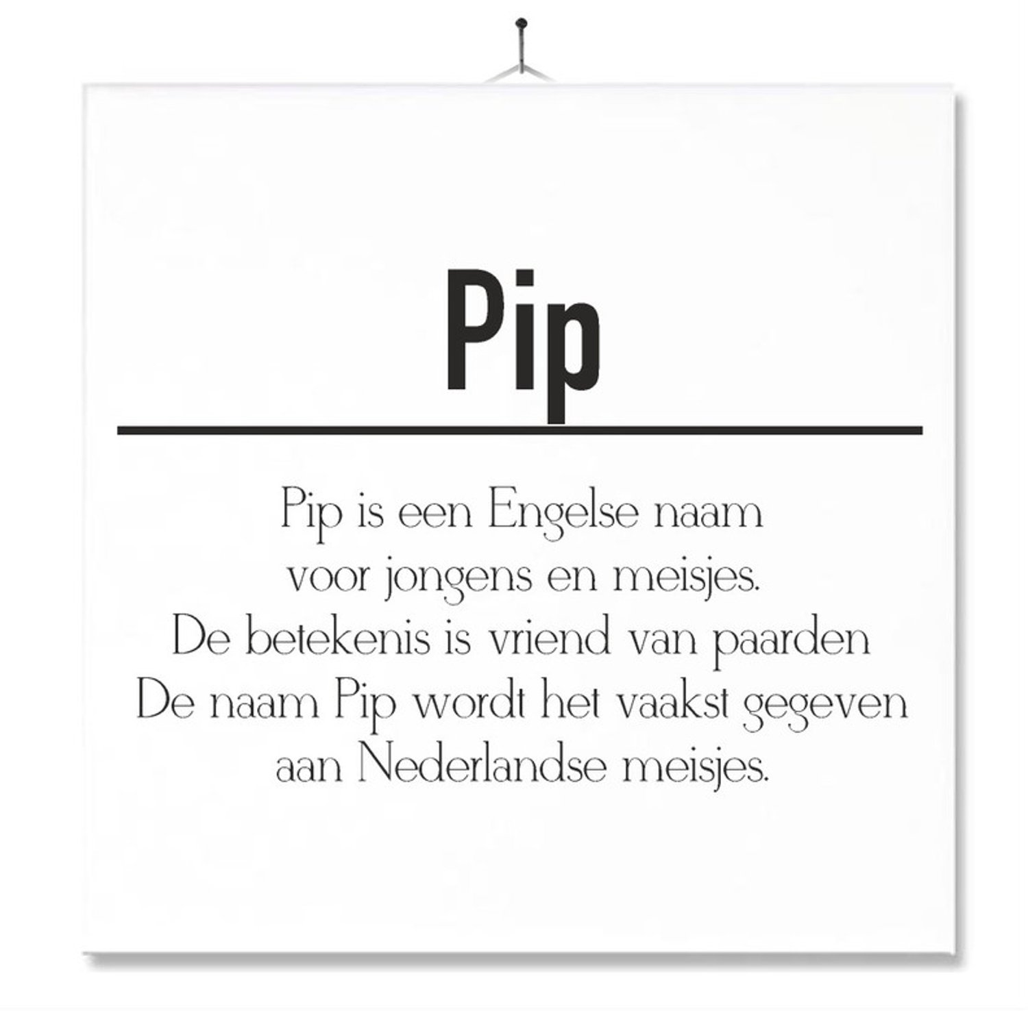 MC Living Tegel Met Opdruk | Betekenis | Kado | Cadeau | Met Naam - Pip Multi-Color