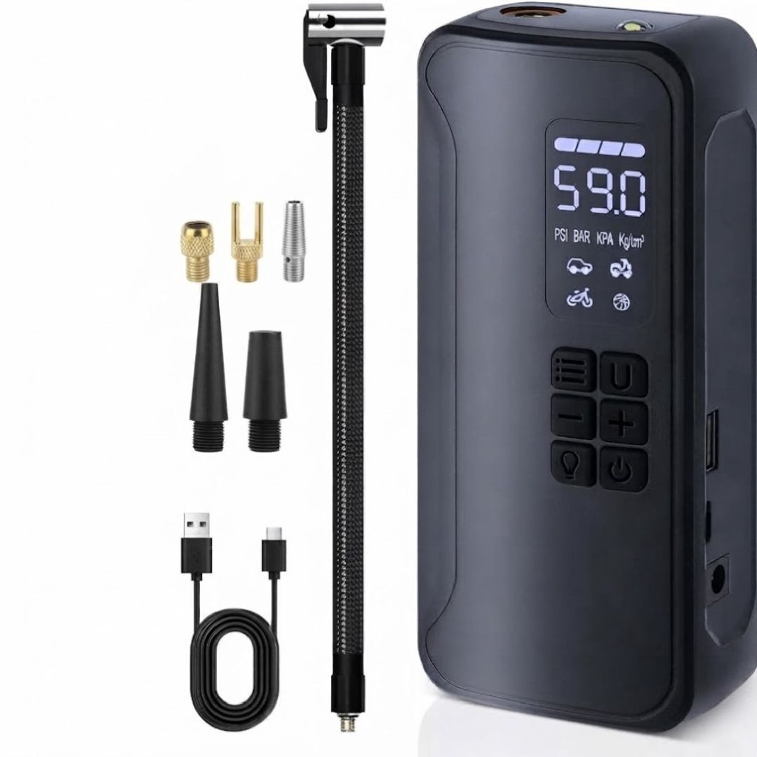 Vantivo® Autobanden Pomp - Elektrische Fietspomp - Compressor - Luchtcompressor-2.4bar