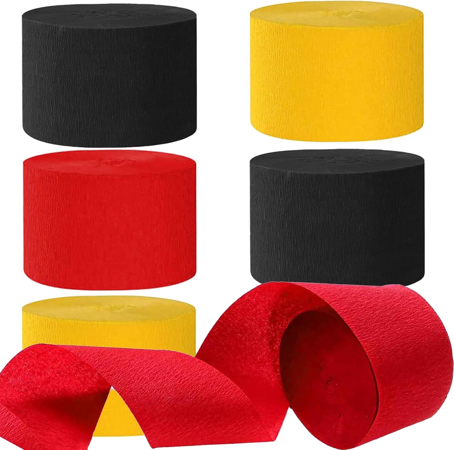 6 Rollen crepepapier, 4,5 cm x 25 m