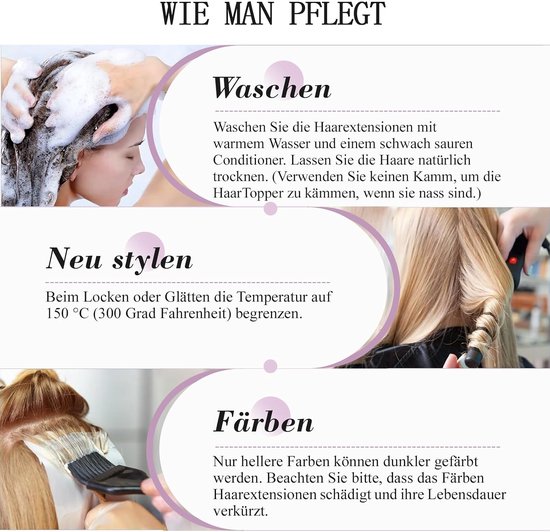 Haar toppers voor vrouwen, echt haar, met pony, handgenaaid, 360° 3D-dekking, voor dunner wordend haar — afbeelding 3