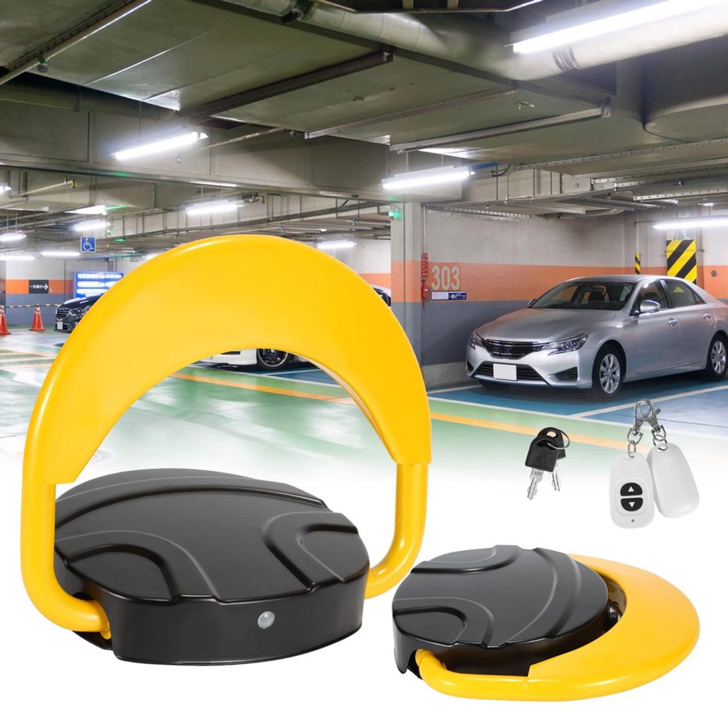 2 x 6-Key Parking Blocker - Vouwbaar met 4 afstandsbedieningen
