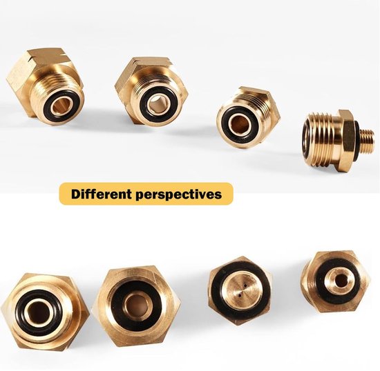 4-Pieces Gasflesadapterset voor Europese Gasflessen — afbeelding 3