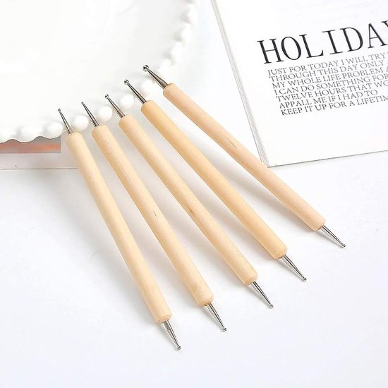 Set van 5 Houten Stylus Pen voor Schilderen en Graveren — afbeelding 3