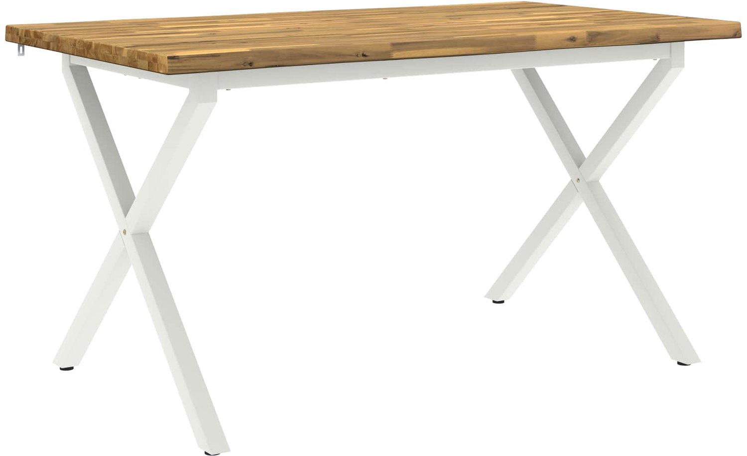 vidaXL Eettafel - met - levendige - rand - 160 - x - 70 - x - 75 - cm Wit
