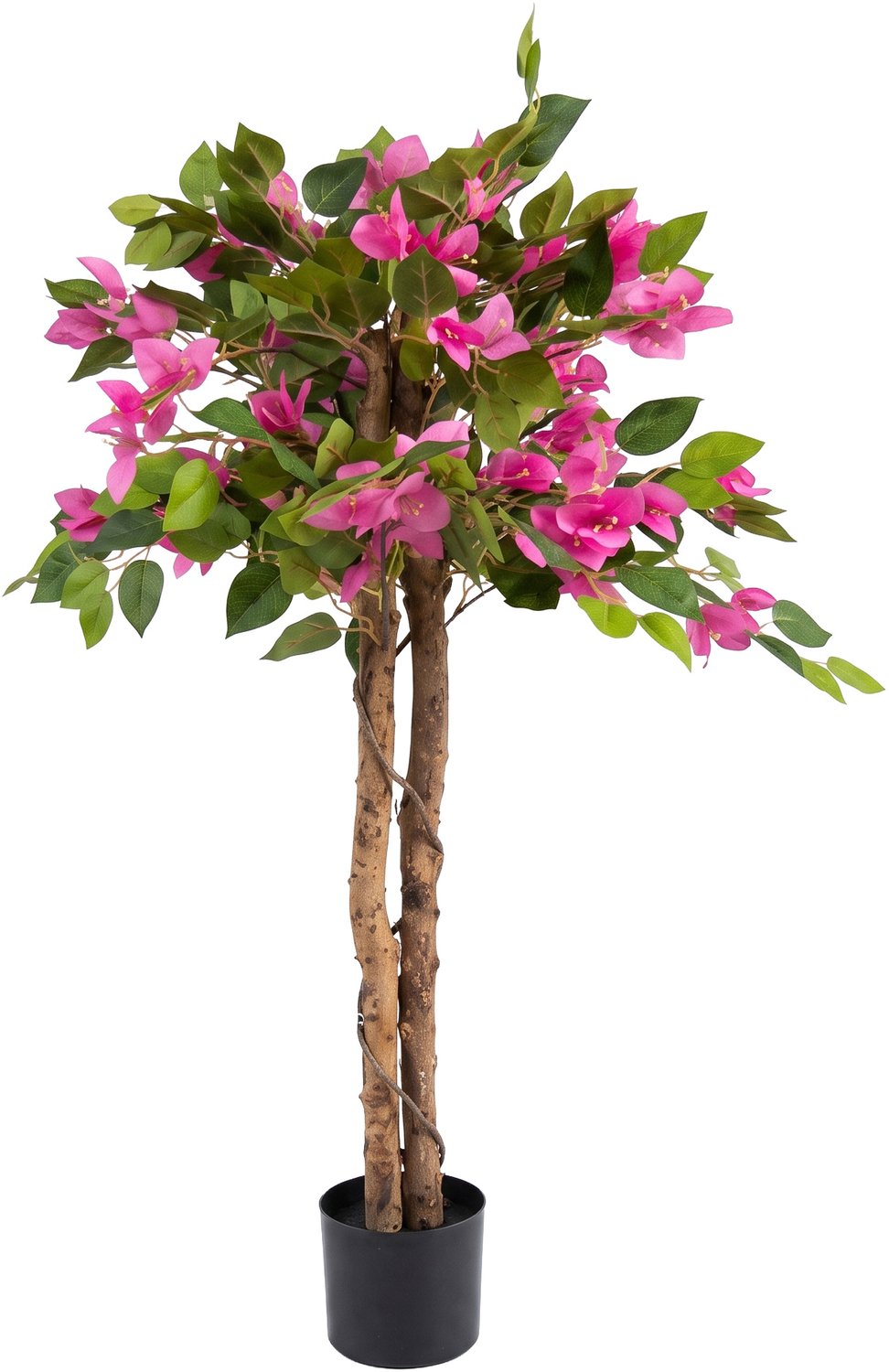 EDENIA Kunstmatige bougainvillea in volle bloei in een pot, hoogte 100 cm Roze