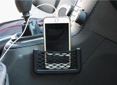 Zelfklevend Auto netje - Mobiel houder - auto opbergvakje - Zwart - 1 stuks