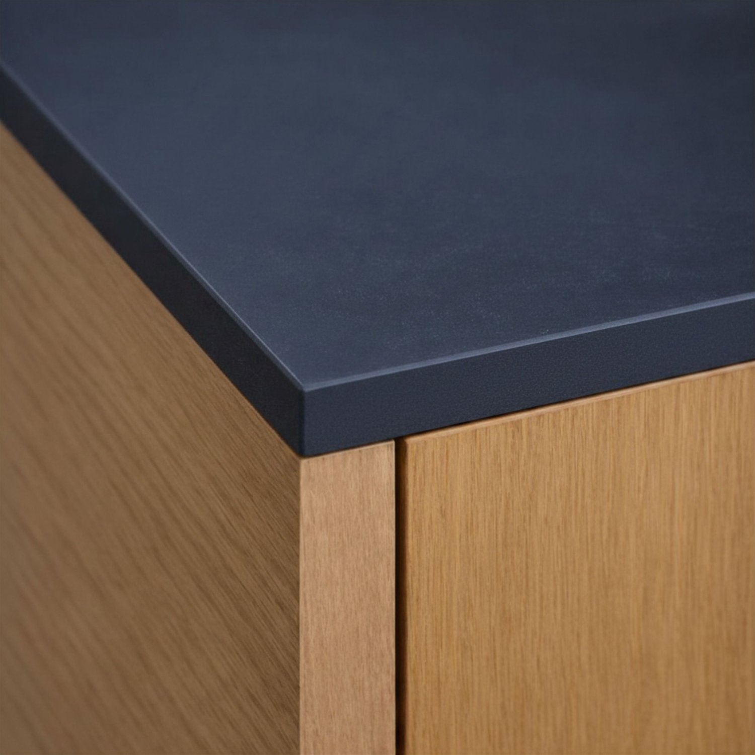 KOLM - HPL-keukenblad - 81 × 60 cm - Zwart mat - 12 mm