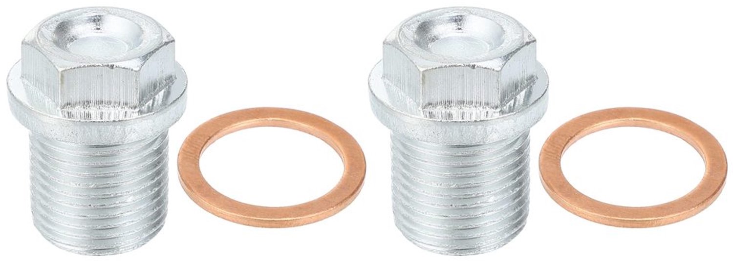 2 Stuks M18x1.5 Stalen Motorolie-Aftapplug voor Volvo - Zilverkleurig