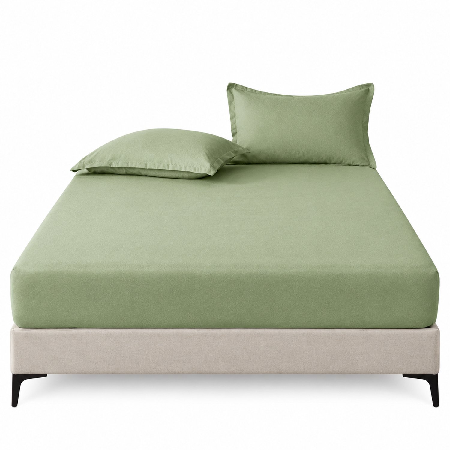 SWGOTA Groen hoeslaken 120 x 200 cm van polyester - Effen beddengoed