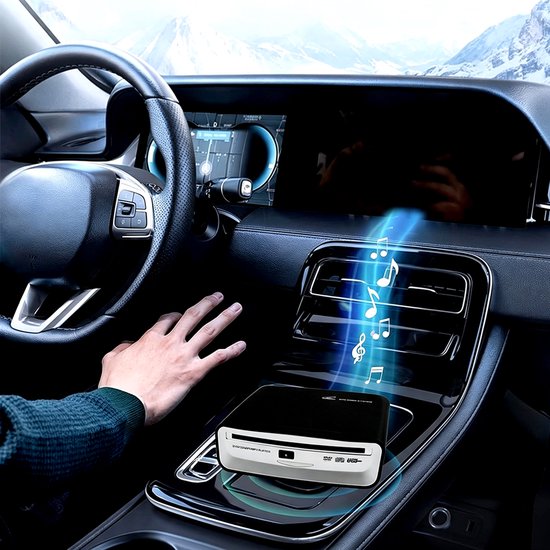 Universele auto-cd-speler - Ondersteunt lossless audioweergave via USB-interface, cd-sleuf, FM-zender en AUX-uitgang - USB naar Type-C-connector - 3,5 mm tweekanaalsuitgang - SX-2800A - SX-1000 - Zwart — afbeelding 4