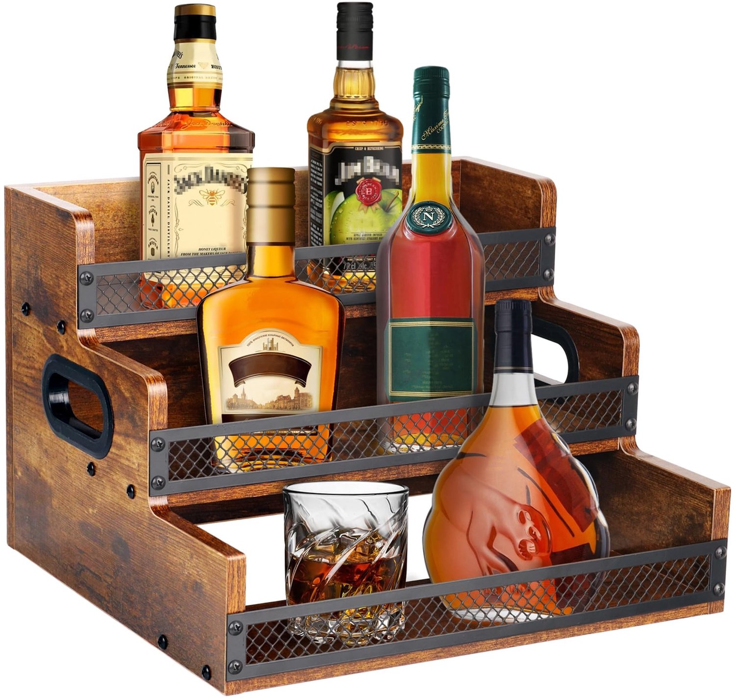 Drankrek - 3-laags - 12 flessen - Hout