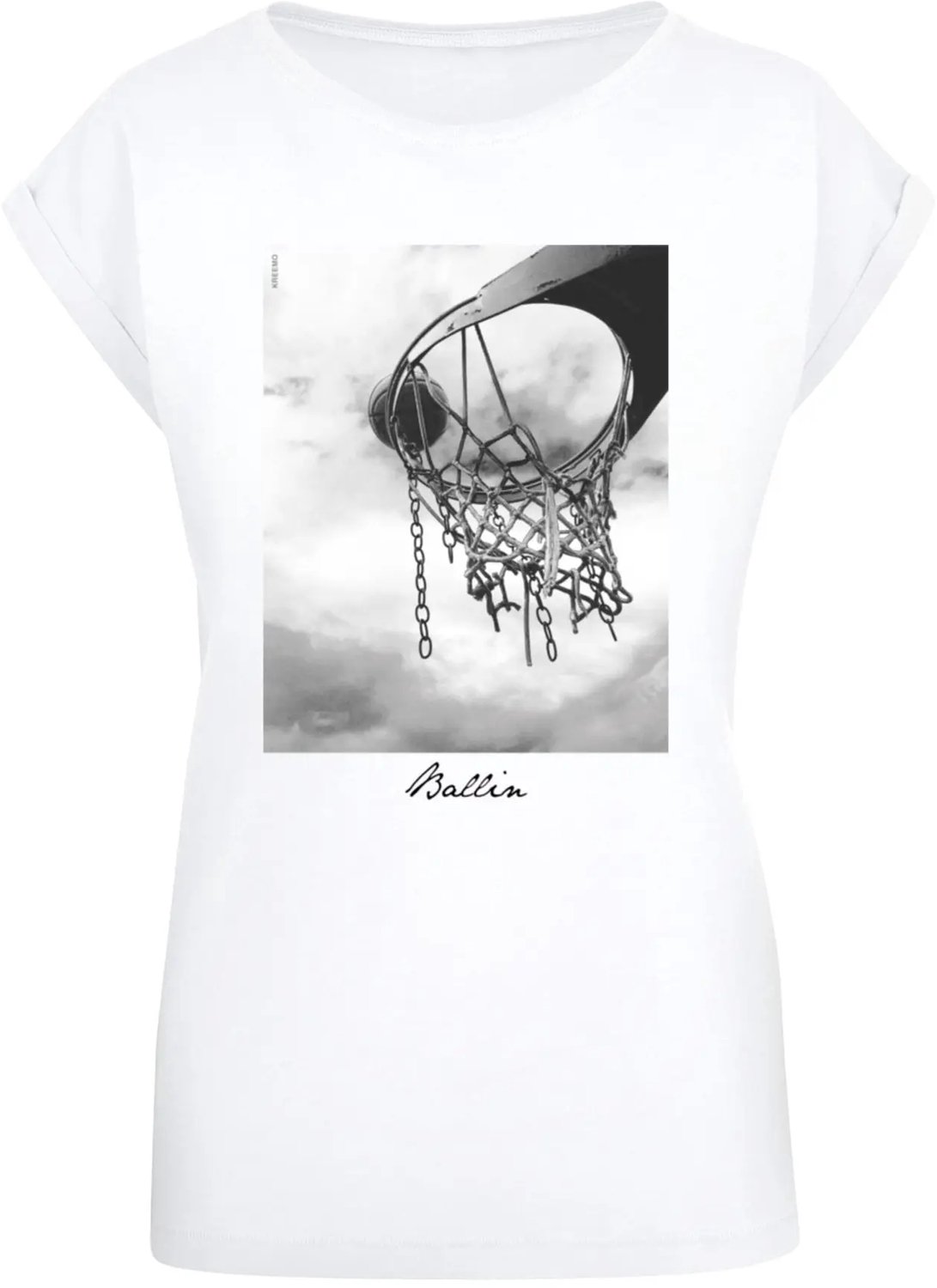 T-shirt dames Mister Tee Ballin 2.0 Wit