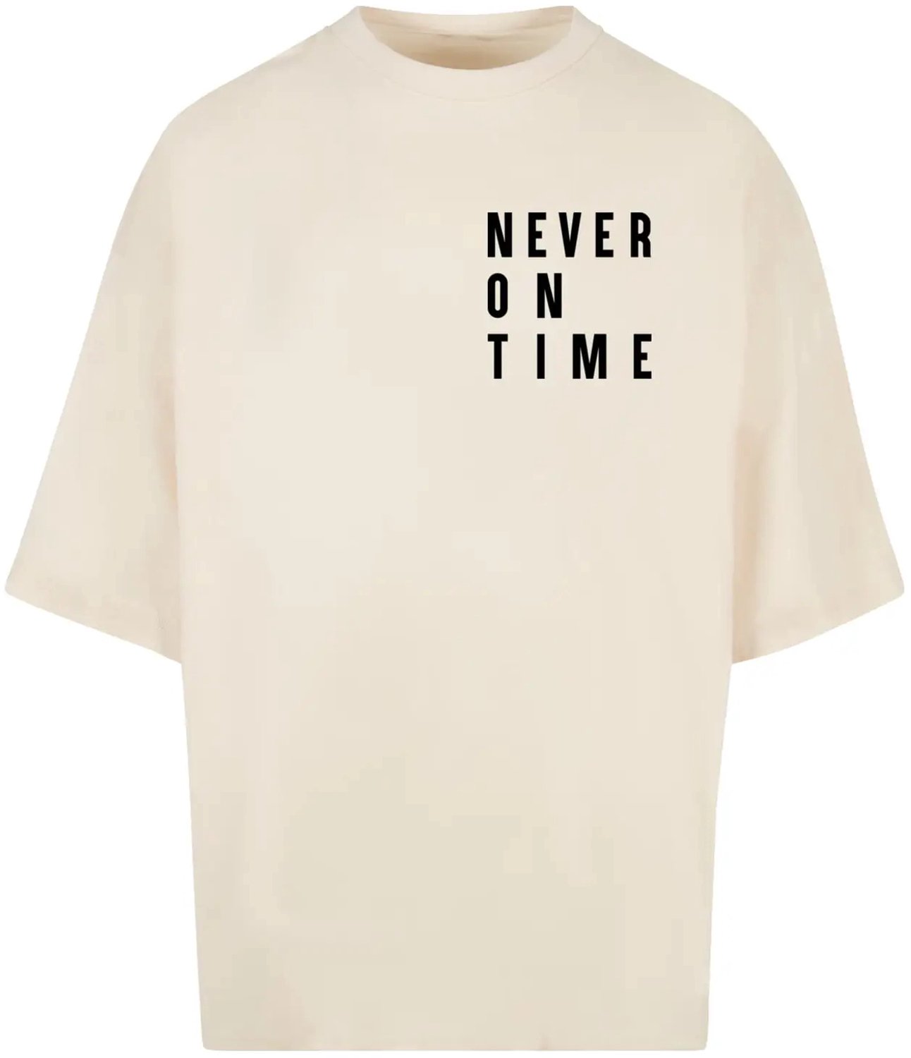 T-shirt Mister Tee Never On Time Huge Whitesand