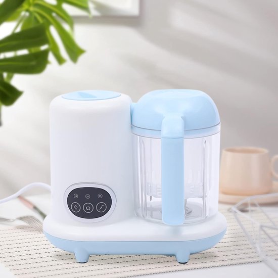 - babyvoeding, stoompan, babypap bereider, stoomboot en mixer voor levensmiddelen, puree, zuigelingen baby's — afbeelding 2