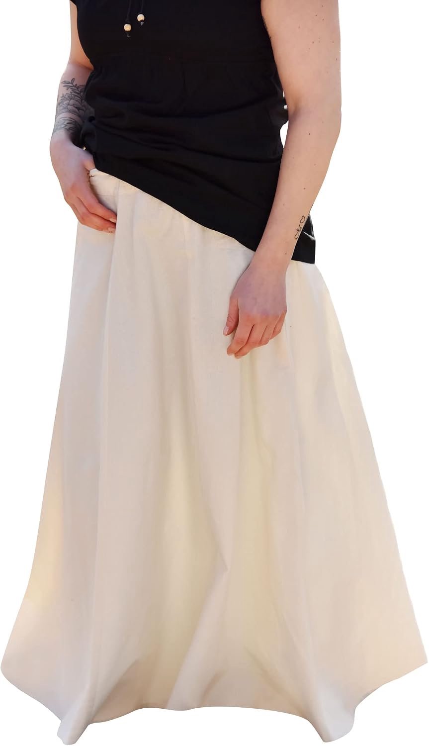 Middeleeuwse rok - tot de grond - wijd - middeleeuwen - LARP-kleding - maagd - Vikingen - katoen - div. kleuren - S-XXL