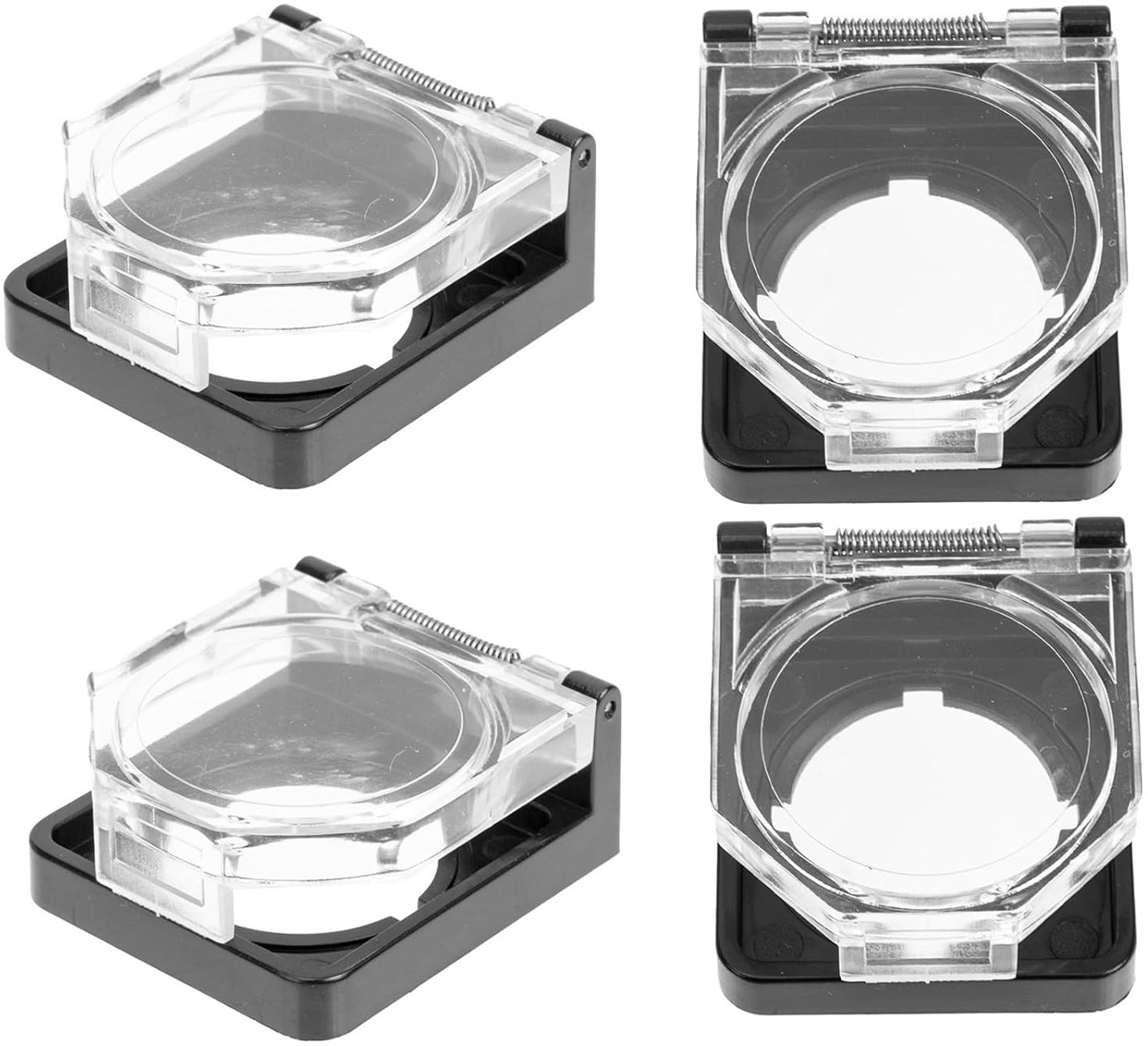 4 Transparante Beschermkap voor Drukknoppen Waterdichte Stopknop Protector met Eenvoudige Installatie voor Badkamer Keuken Hotelgebruik