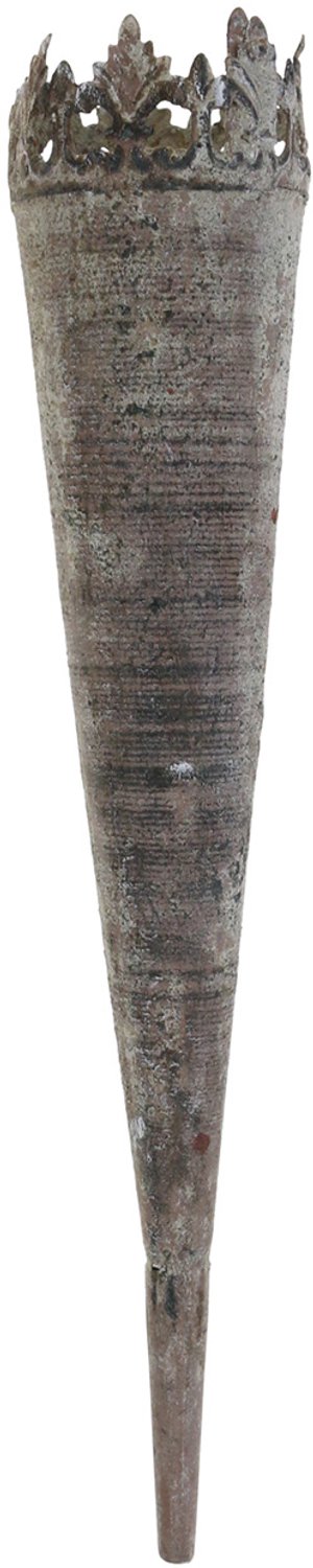 posiwio Kandelaar theelicht antiek Ø5cm H24cm 4st grijs