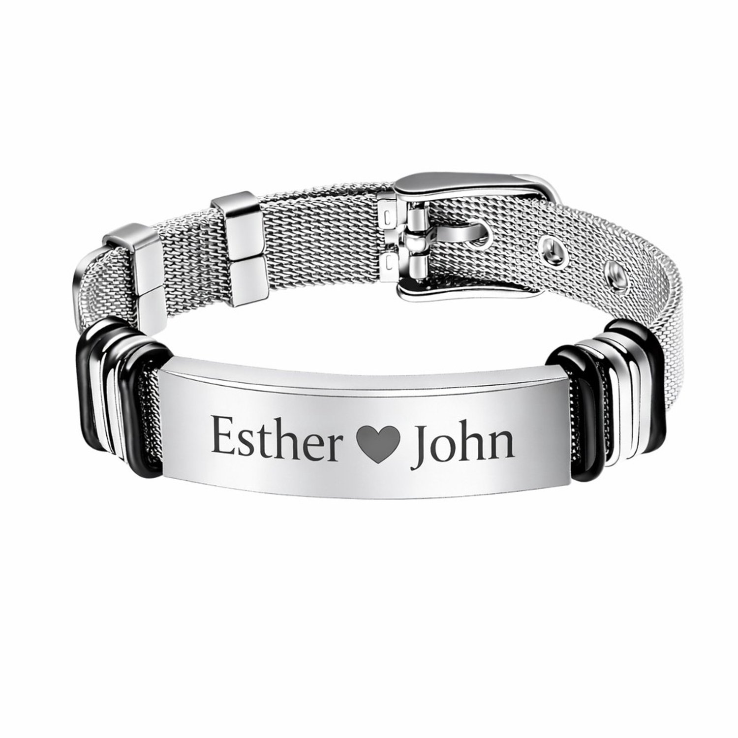 Heren Armband met Gravure Zilver