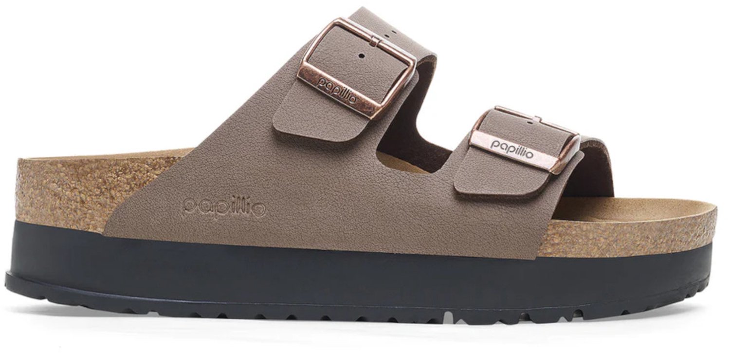 Birkenstock Arizona Flex Platform NARROW dames slippers Bruin