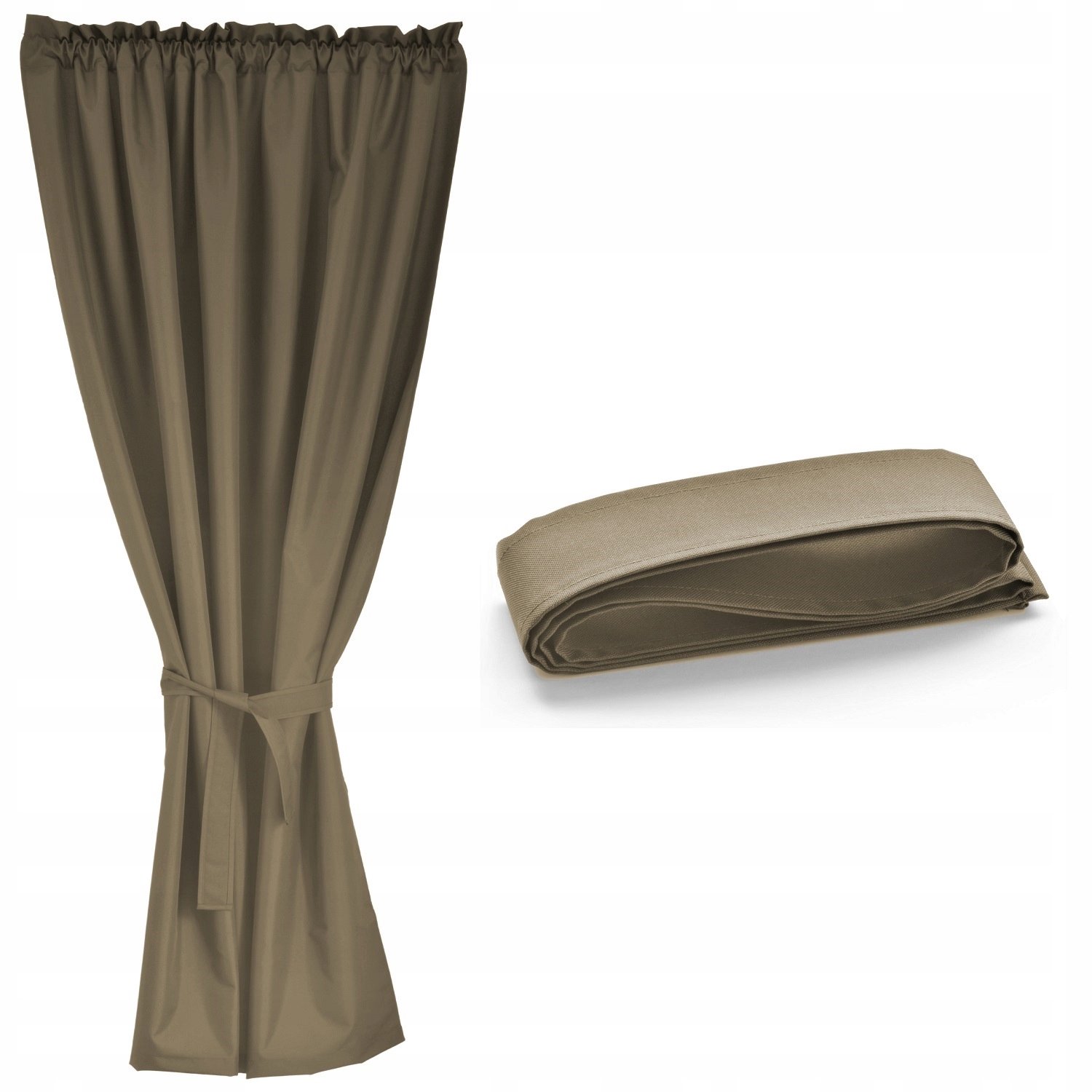 Donkere Beige Terrasgordijn 155x220cm - Waterdicht & UV-bestendig