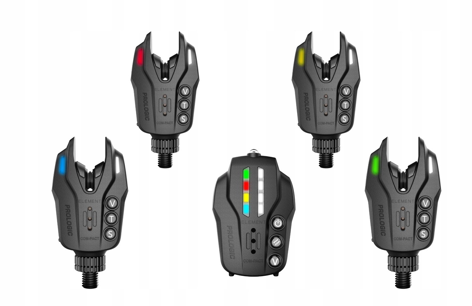 Prologic - Element Com-Pact Alarm Set 4+1 / Carp Fishing Bite Beetmelderset - Prologic