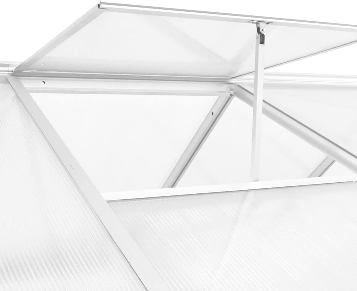 Broeikas, broeikas, glas voor de tuin, tomatenkas, broeibed, aluminium broeikas, winterbestendig, groot, 421 x 190 x 195 cm – foto 5