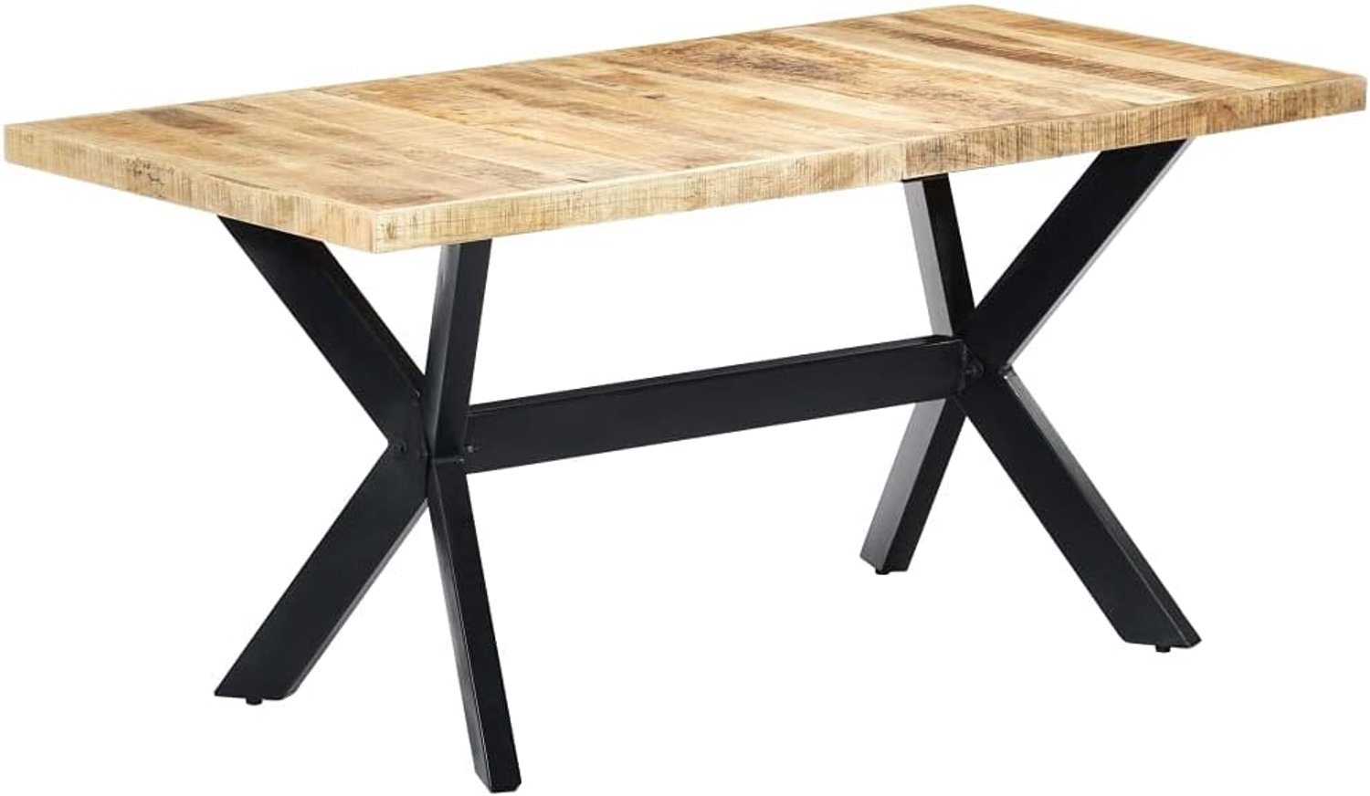 Ruw mangohout industriële stijl handgemaakt 160x80x75 cm lichtbruin